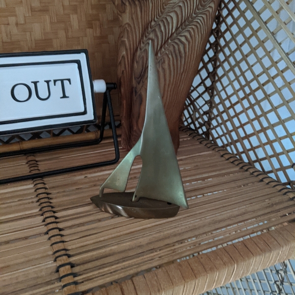 Solid brass sailboat - Picture 2 of 2
